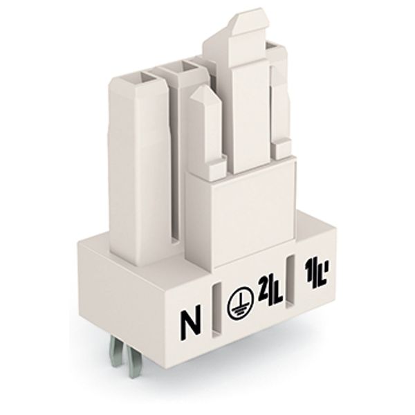 Socket for PCBs straight 4-pole white image 3