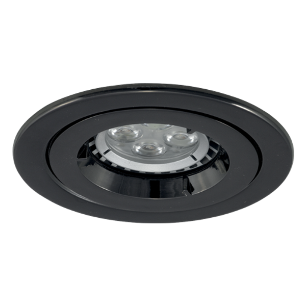 iCage Mini GU10 Die-Cast Fire Rated Downlight Black Chrome image 2