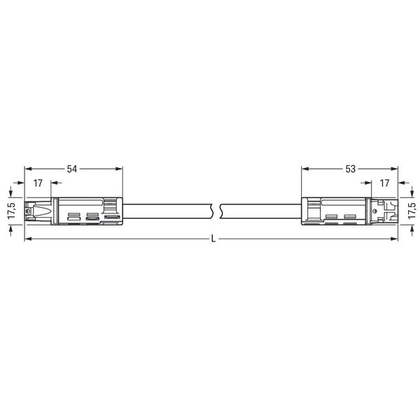 pre-assembled interconnecting cable;Eca;Socket/plug;black image 3