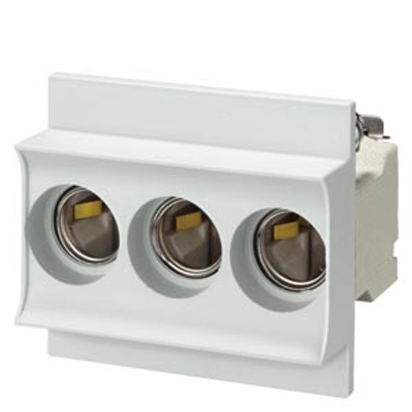 5SG5653 NEOZED, fuse base, D02, 3-pole, 63 A, Un AC: 400 V, Un DC: 250 V incoming terminal: saddle terminal outgoing terminal: saddle terminal image 1