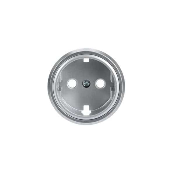 8688.9 CR Flat cover plate for Schuko socket outlet - Chrome Socket outlet Central cover plate Chrome - Skymoon image 1