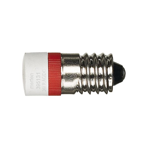 LED lamp E 10 AC/DC 24V r d image 1