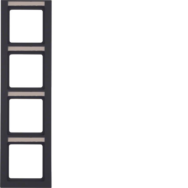 Frame 4gang vertical, labelling field, Q.3, anthra. velvety image 1
