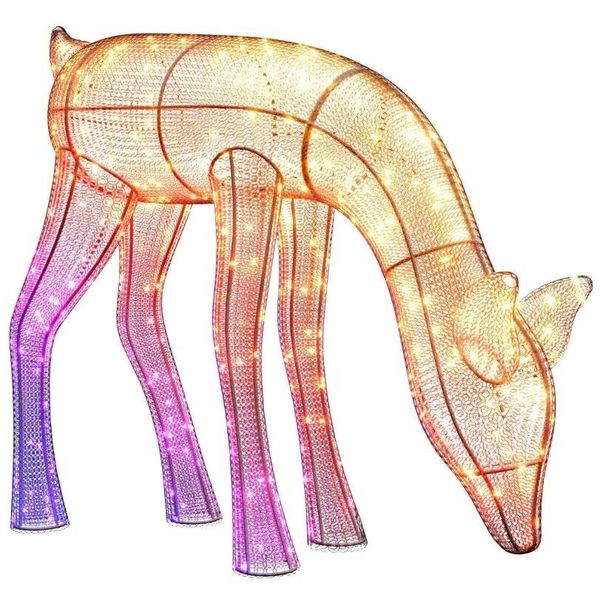 Twinkly 3D Reindeers - Doe Reindeer, 140 RGB+W LED, 90cm, Iron/Acrylic, Plug Type F image 1