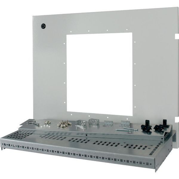Mounting kit, IZMX40, withdrawable unit, W=800mm D=50mm, grey image 3