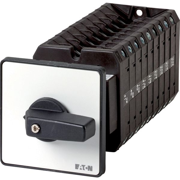 On-Off switch, T5, 100 A, rear mounting, 9 contact unit(s), 18-pole, with black thumb grip and front plate image 6