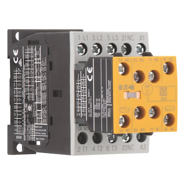 Safety contactor, 380 V 400 V: 4 kW, 2 N/O, 3 NC, 230 V 50 Hz, 240 V 60 Hz, AC operation, Screw terminals, With mirror contact (not for microswitches) image 12