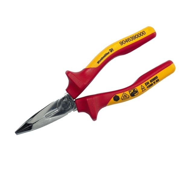 Snipe-nose pliers, 200 mm, Bent, Protective insulation, 1000 V: Yes image 1