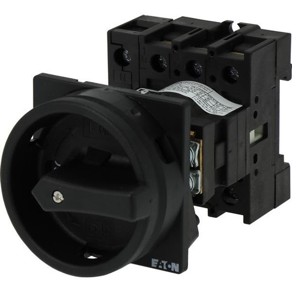 Main switch, P1, 40 A, rear mounting, 3 pole + N, STOP function, With black rotary handle and locking ring, Lockable in the 0 (Off) position image 4