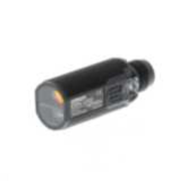 Photoelectric sensor, M18 threaded barrel, plastic, red LED, backgroun image 1