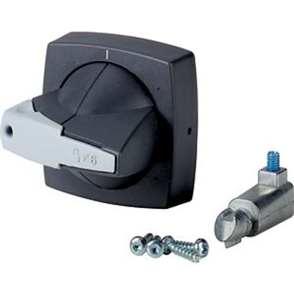 Rotary handle, 6mm, door installation, gray, padlock image 2