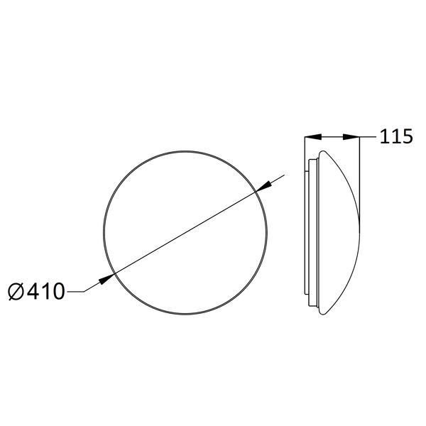 Karo II LED, 32W, 2880lm, 4000K, IP44, 230V, 120ø image 3