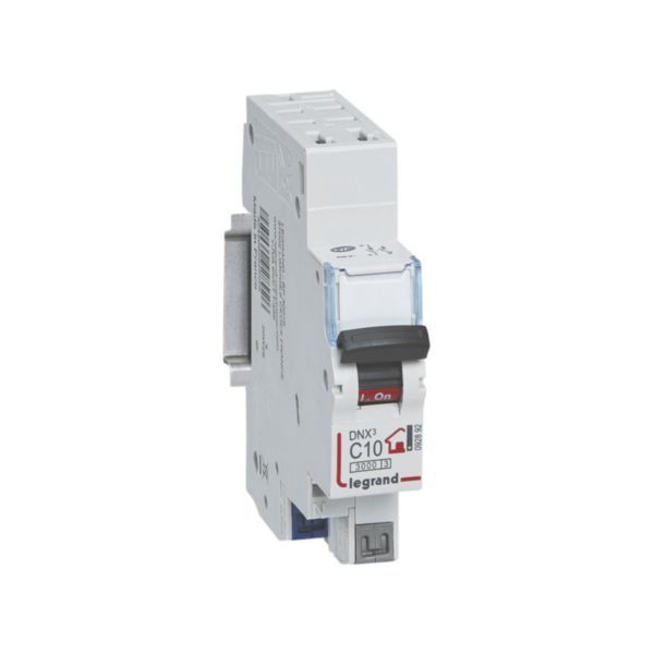 Phase + Neutral circuit breaker - 10A - automatic terminals - 1 module image 1