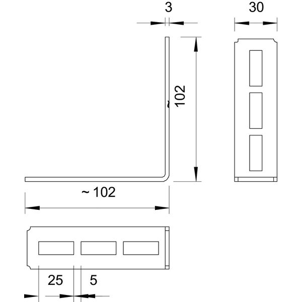 CMW90FT Installation profile 90° 102x102x30 image 2