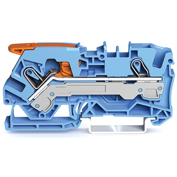 2-conductor through terminal block with lever and Push-in CAGE CLAMP® image 3