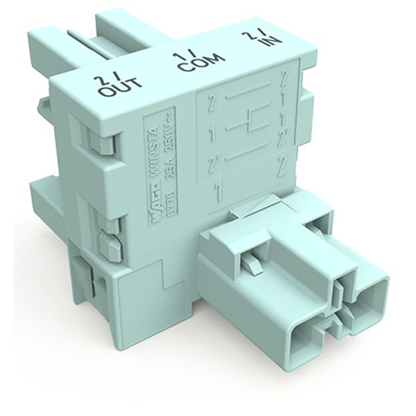 Distributor for status queries 2-pole/3-pole Cod. B light turquoise image 2