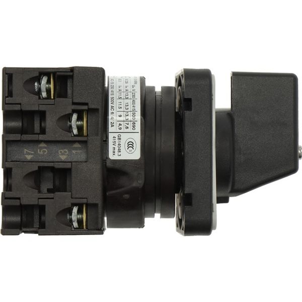 On-Off switch, T0, 20 A, flush mounting, 2 contact unit(s), 3 pole, with black thumb grip and front plate image 8