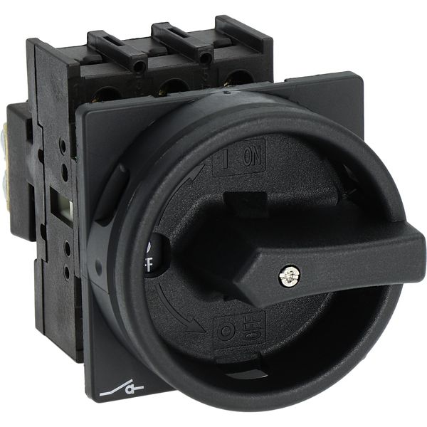 Main switch, P1, 32 A, flush mounting, 3 pole, STOP function, With black rotary handle and locking ring, Lockable in the 0 (Off) position image 39