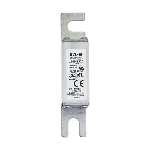 Fuse-link, high speed, 200 A, AC 690 V, DIN 000, 21 x 40 x 100 mm, aR, DIN, IEC image 16