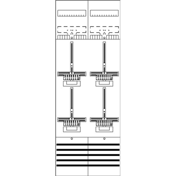 DF29P4 Meter panel, Field width: 2, Rows: 0, 1350 mm x 500 mm x 160 mm, IP2XC image 17