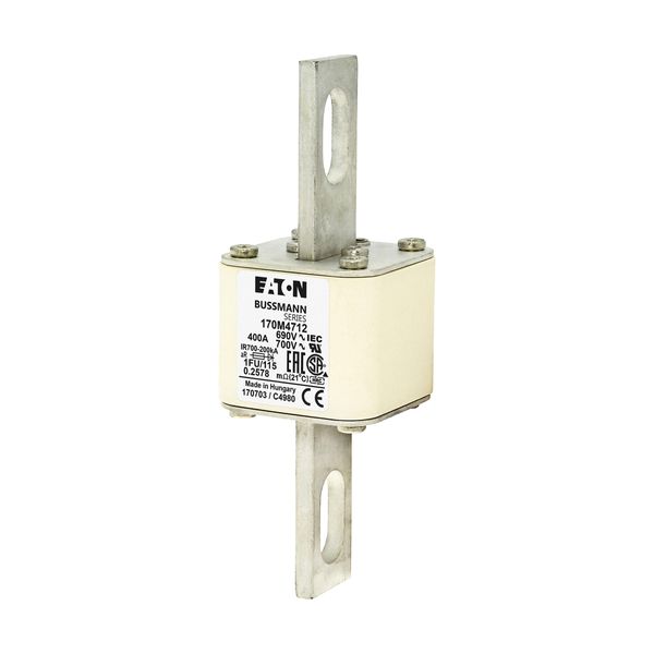 Fuse-link, high speed, 400 A, AC 690 V, size 1, 53 x 69 x 136 mm, aR, IEC, UL image 5