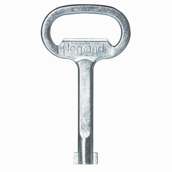 Key for rebate lock - 8 mm male triangle - metal image 1