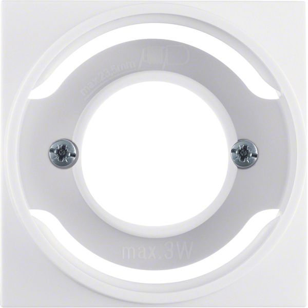 Centre plate for pilot lamp E14, S.1, white glossy image 1