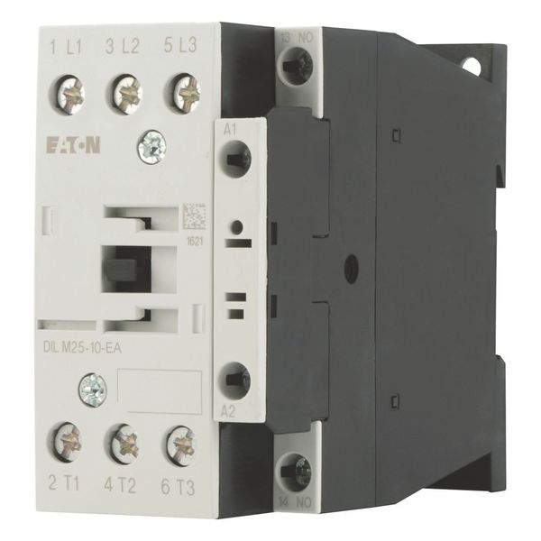 Contactor, 3 pole, 380 V 400 V 11 kW, 1 N/O, 230 V 50 Hz, 240 V 60 Hz, AC operation, Screw terminals image 2
