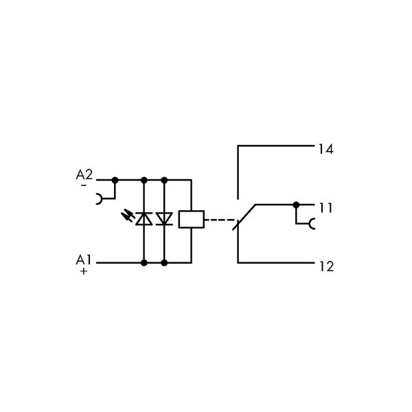 Relay module Nominal input voltage: 36 VDC 1 changeover contact image 4