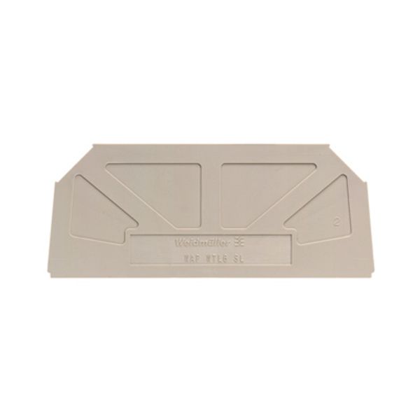 End plate (terminals), 82.2 mm x 1.5 mm, dark beige image 1