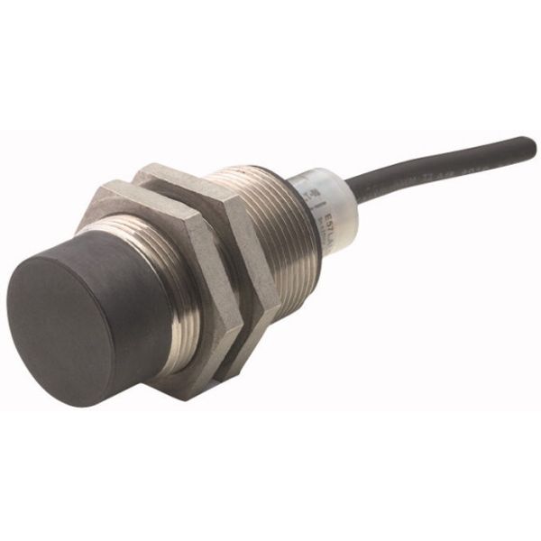 Proximity switch, E57 Premium+ Series, 1 NC, 2-wire, 20 - 250 V AC, M30 x 1.5 mm, Sn= 15 mm, Non-flush, Stainless steel, 2 m connection cable image 1