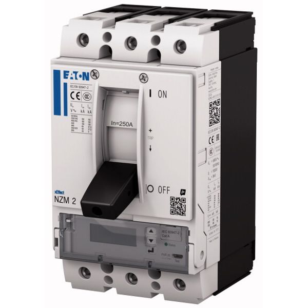 NZM2 PXR25 circuit breaker - integrated energy measurement class 1, 250A, 3p, Screw terminal, earth-fault protection and zone selectivity image 2