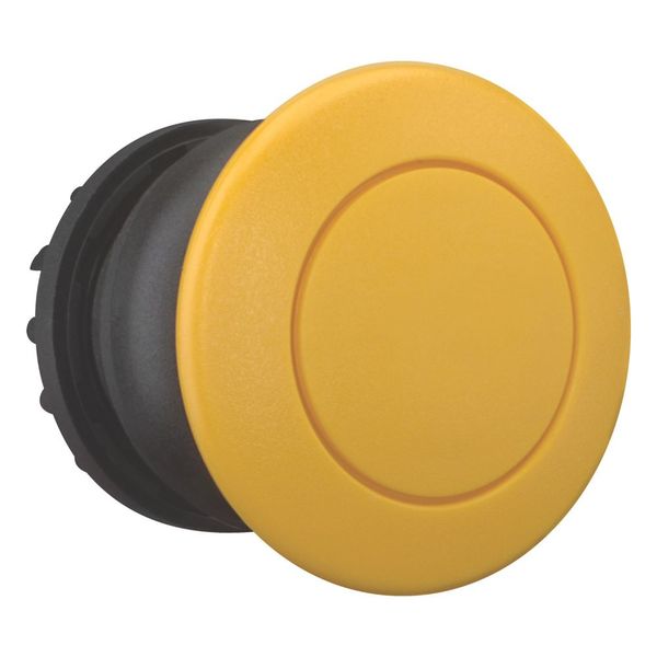 Mushroom actuator, RMQ-Titan, Mushroom, momentary, Mushroom yellow, yellow, Blank, Bezel: black image 10