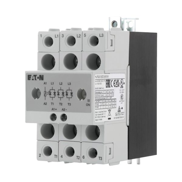 Solid-state relay, 3-phase, 20 A, 42 - 660 V, DC image 2