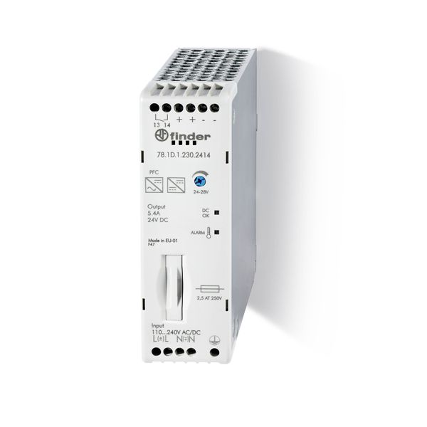 Switch.power suppl.40mm.In.110...240VUC Out.130W 24VDC/PFC/pre-alarm (78.1D.1.230.2415) image 3