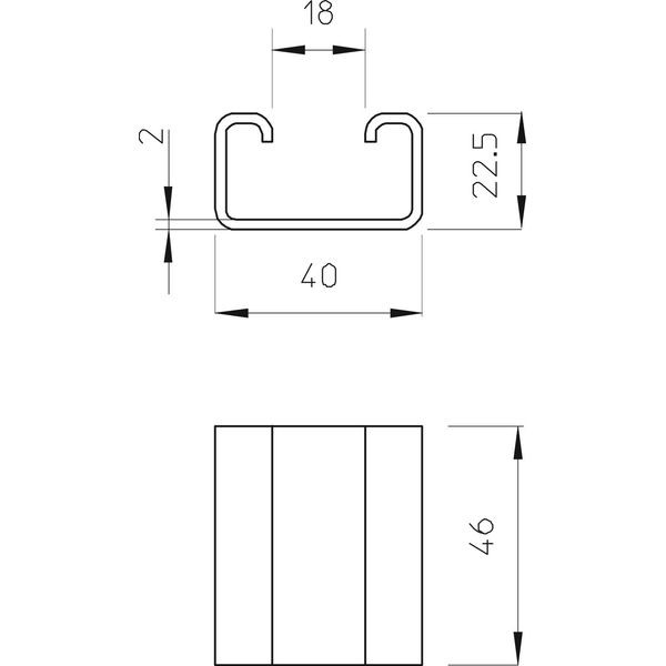 DSK 25 A2 Spacer for use in US 3 support 46x40x22,5 image 2