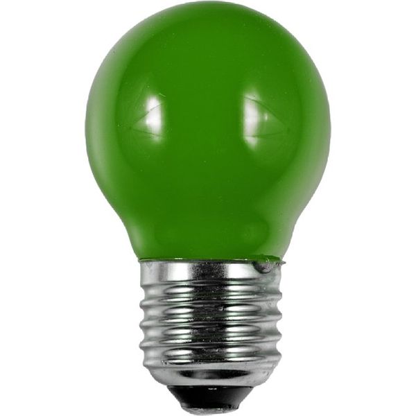 LED E27 Fila Ball G45x75 230V 1W AC Green Non-Dim image 2