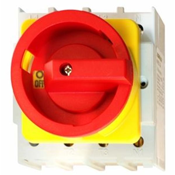 Emergency-Stop Main Switch 4-pole 4 hole mounting 63A 22kW image 1