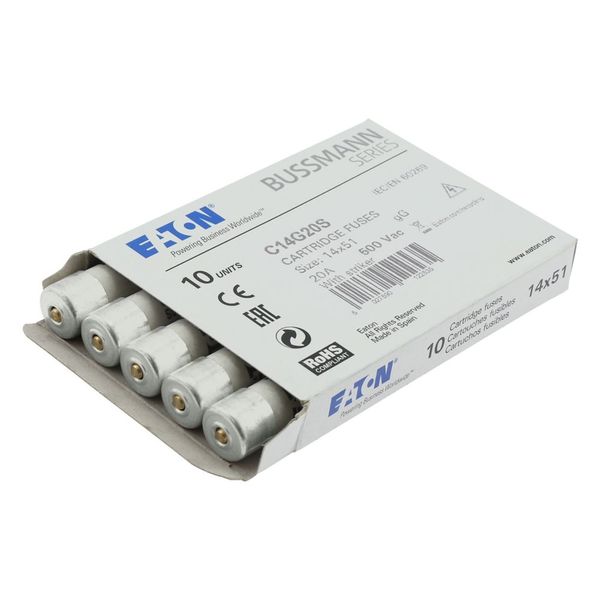 Fuse-link, LV, 20 A, AC 500 V, 14 x 51 mm, gL/gG, IEC, with striker image 15