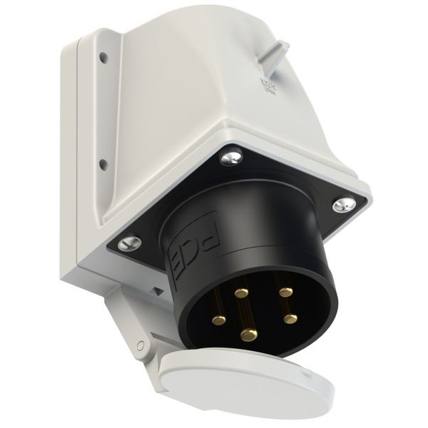 CEE-wall mounted plug 32A 5p 7h with lid image 1