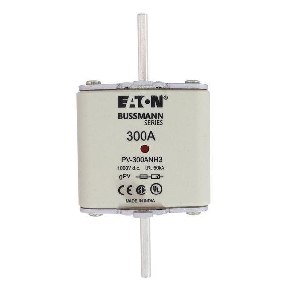 Fuse-link, high speed, 300 A, DC 1000 V, NH3, gPV, UL PV, UL, IEC, dual indicator image 11