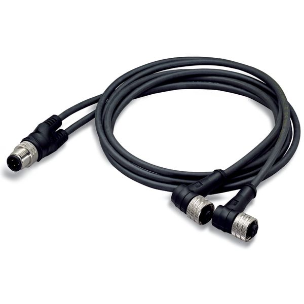 Sensor/Actuator cable 2xM12 socket angled M12A plug straight image 5