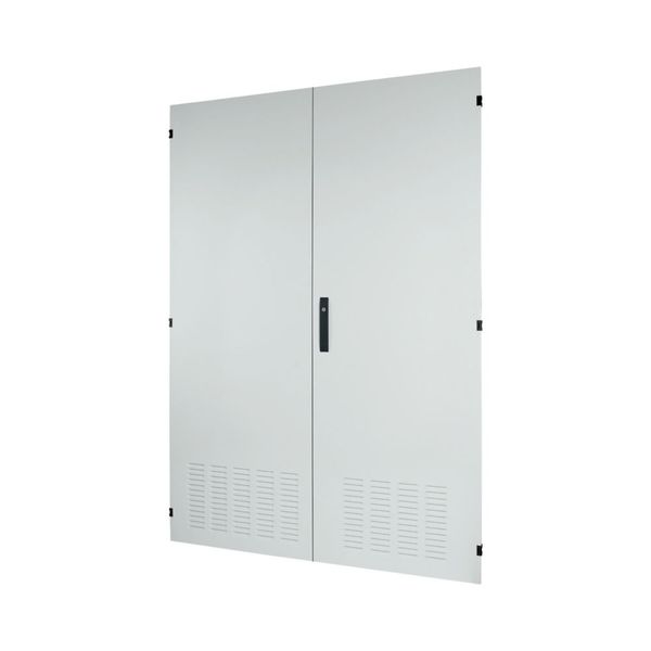 Section wide door, ventilated, HxW=2000x1350mm, double-winged, IP42, grey image 6