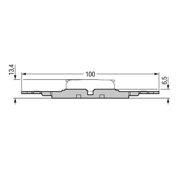 Mounting carrier with strain relief, 5-way, screw mounting image 2