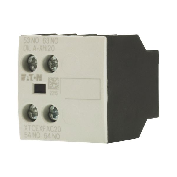 Auxiliary contact module, 2 pole, Ith= 16 A, 2 N/O, Front fixing, Screw terminals, DILA, DILM7 - DILM38 image 15