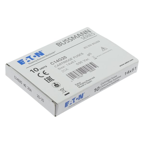 Fuse-link, LV, 20 A, AC 690 V, 14 x 51 mm, gL/gG, IEC image 14