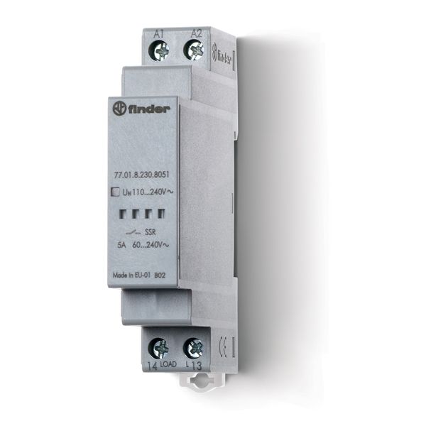 Modular SSR.17,5mm.1NO output 5A/230VAC/input 230VAC Random switch-on (77.01.8.230.8051) image 3