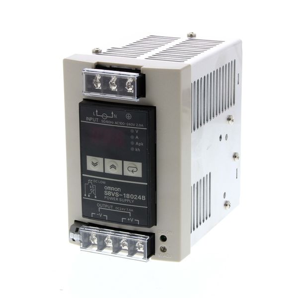 Power supply, 180W, 100-240 VAC input, 24 VDC 7.5A output, DIN rail mo image 1