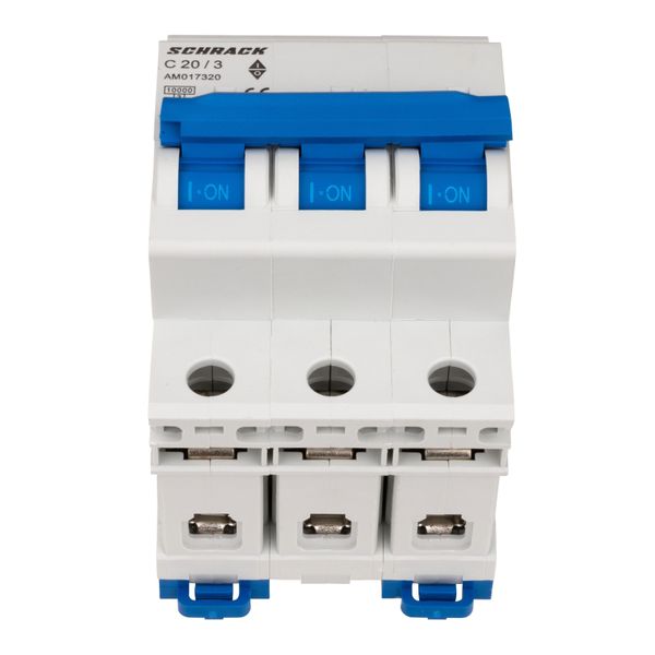 Miniature Circuit Breaker (MCB) AMPARO 10kA, C 20A, 3-pole image 2