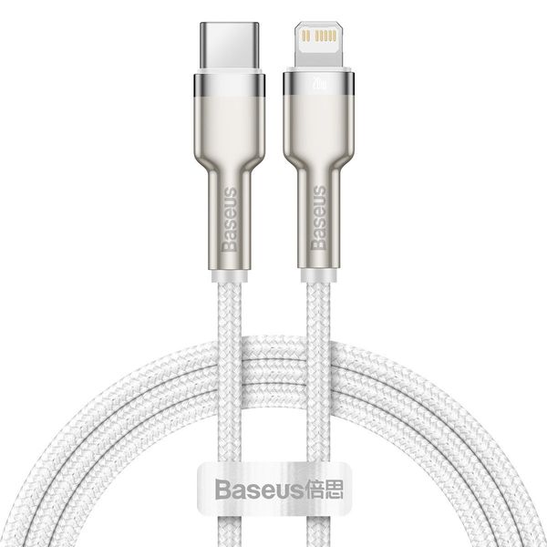 Cable USB C plug  to iP Lightning PD 18W 1m White Baseus image 1